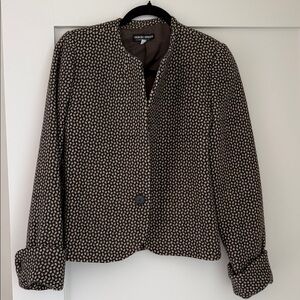 Vintage Giorgio Armani Black and Cream Textured Blazer